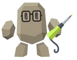 Rocky soldering with an iron